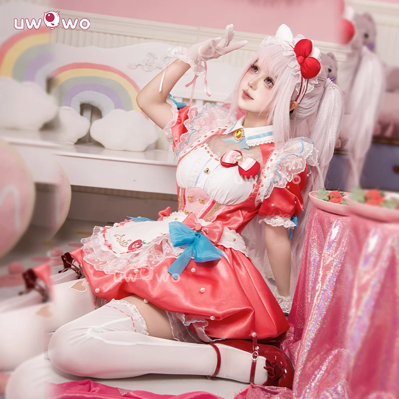 Серия Collab 2025: NARAKA: BLADEPOINT x Sanriioo, костюм на Хэллоуин, персонажи Ху Тао, карнавальный костюм, платье горничной