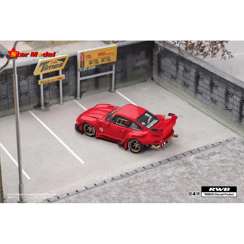 **Pre Sale**SW 1:64 RWB 993 GT RED Diecast Diorama Car Model Collection Toy