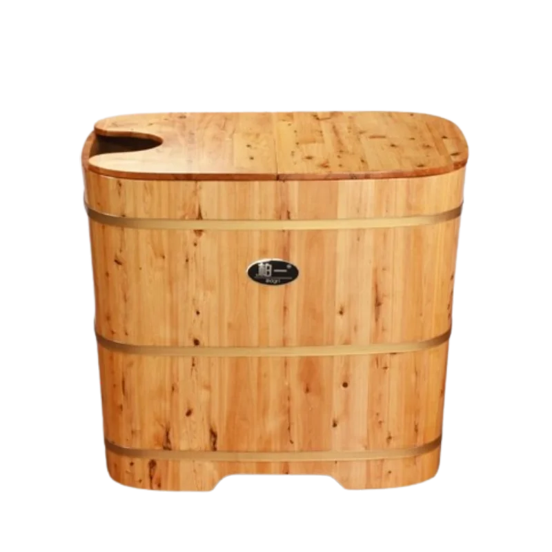 Wooden Bucket Bathtub Bucket Adult Bathtub Bath Fumigation Bath Bucket Square Wooden Household Cedar Wood