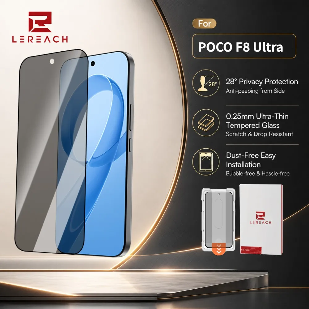 Privacy Tempered Glass For POCO F8 Ultra Pro Protector Film Oleophobic Coating Full Coverage FM2002