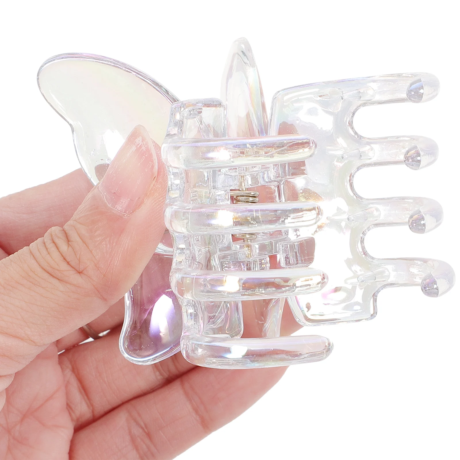 

6pcs Claw Clips Transparent Clear Large Size for Thick Thin Hair Women Back Holder Styling Shower Resin Jaw Hair Care Tool
