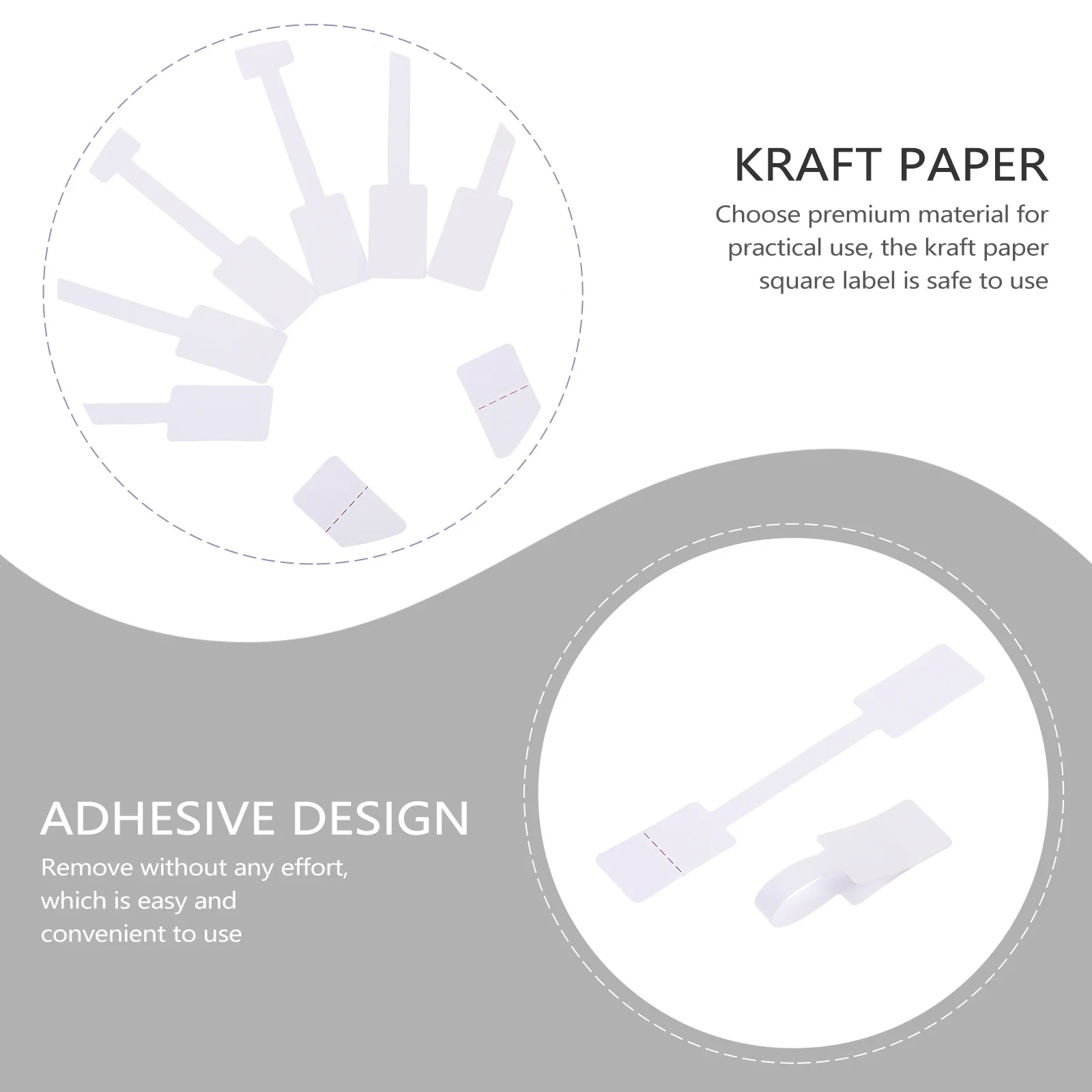 200 قطعة من علامات الأسعار الفارغة بخط اليد، ملصقات ورقية للمجوهرات المربعة، لاصق قوي لمنظمة عرض المتجر، علامات أسعار المجوهرات