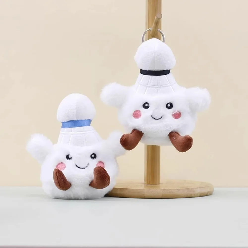 

Cute Badminton Baseball Tennis Plush Toys with Feet Smiling Face Expression Ball-type Pendant Keychain Birthday Gifts