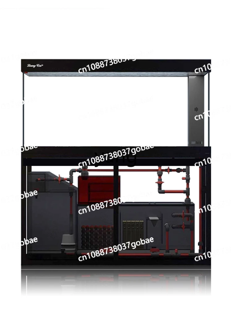 

Industrial Style Arowana Refined Cylinder Five-Side Super White Integrated Stretch Bottom Filter Aquarium