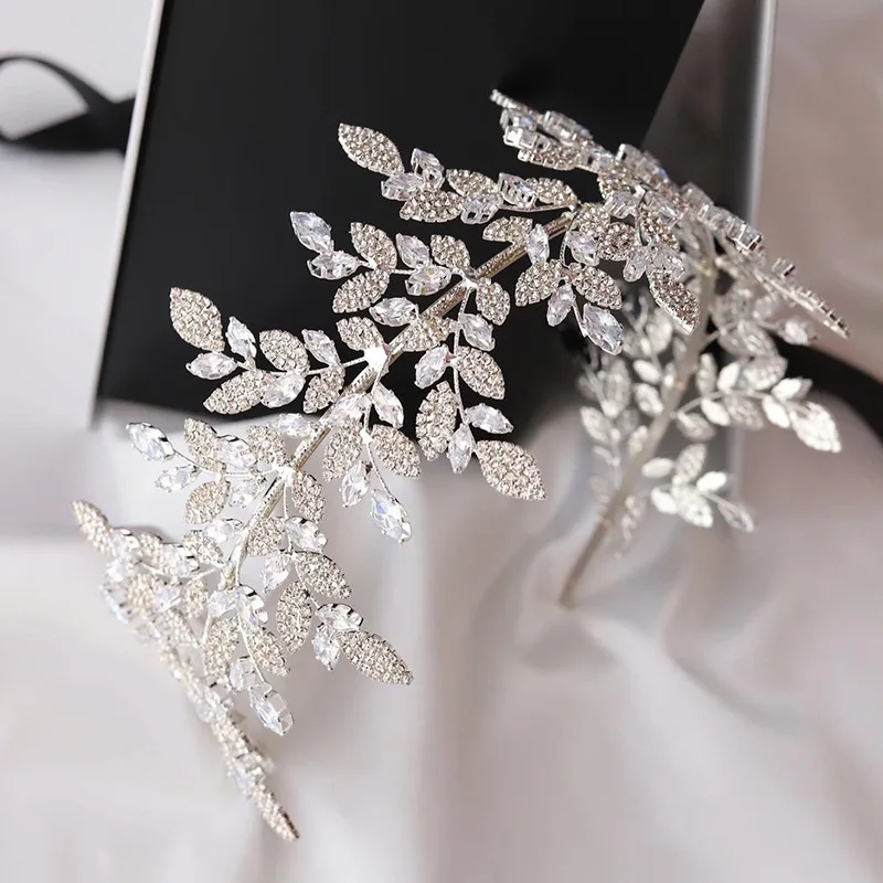 Luxury Bridal Headband Zircon Crystal Princess Wedding Headdress Bride Tiaras Crowns Women Party Prom Hair Jewelry Headpieces