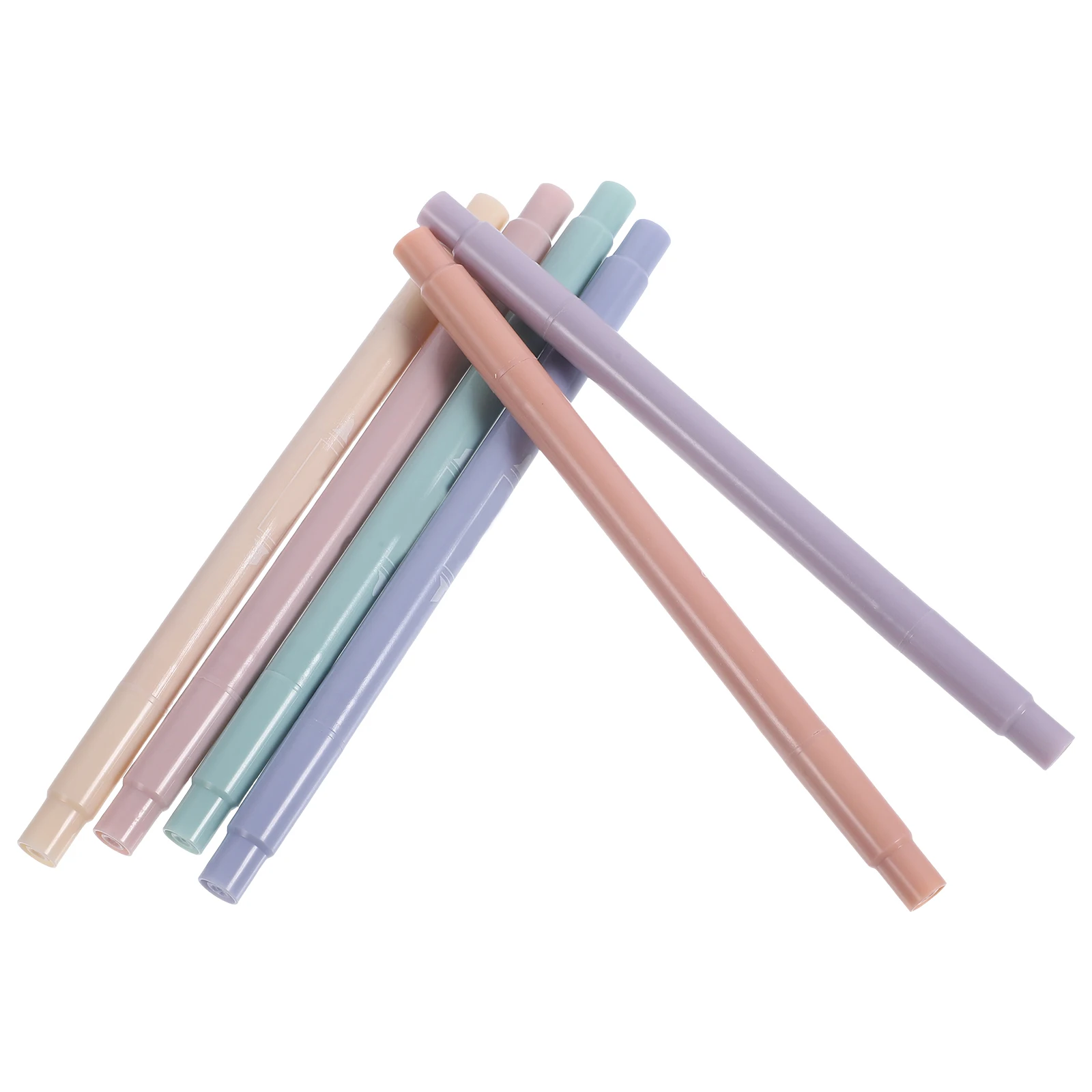 

6 шт. ручки-маркеры с двумя наконечниками, легкие удобные маркеры для заметок, офиса, учебы, кодирования цветов, яркие цвета