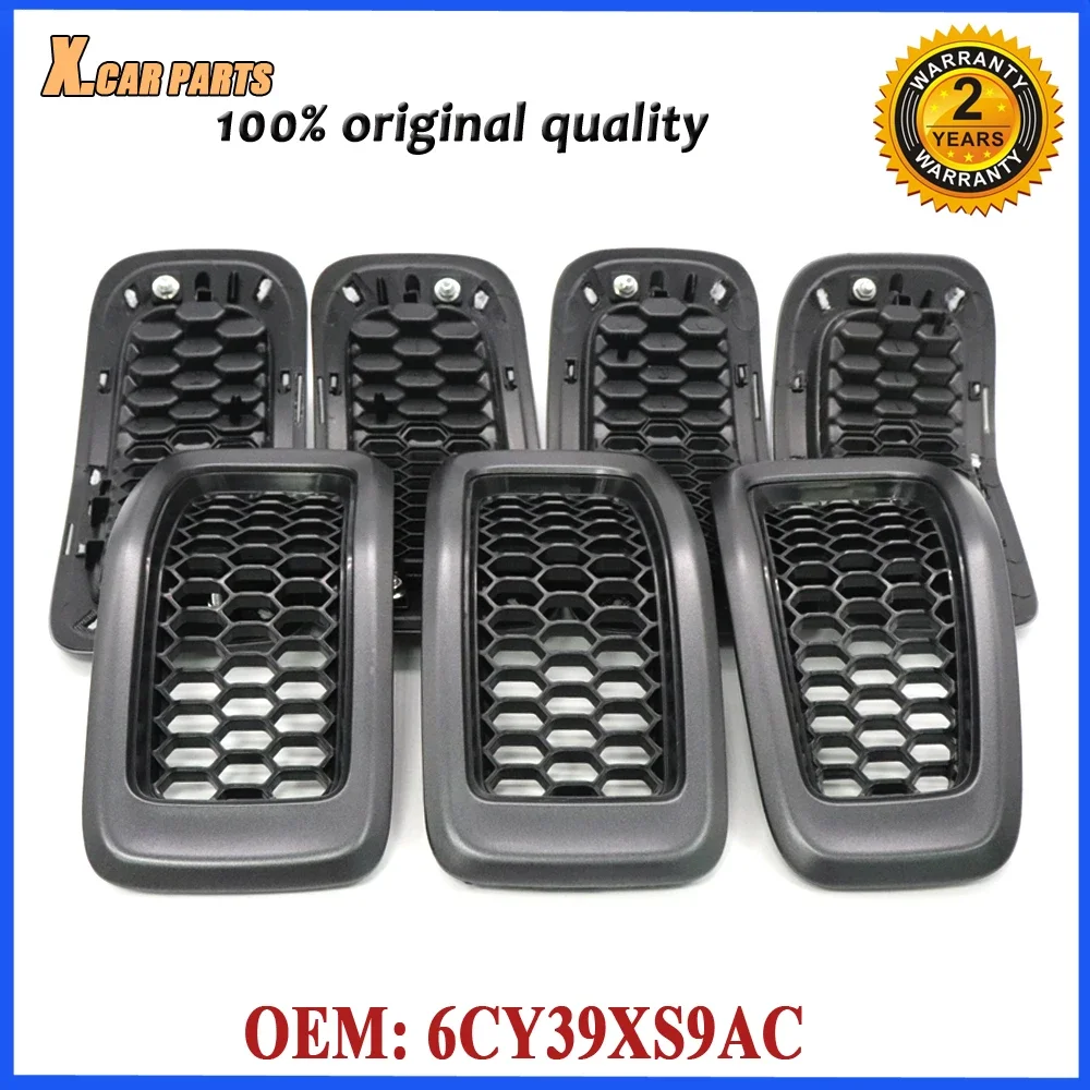 

7PCS Black Front Radiator Grille Inserts 6CY39XS9AC 5RB21XS9AB Fit For Jeep Cherokee 2014-2018