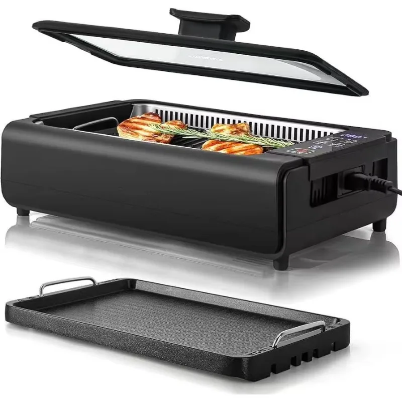 Portable Electric BBQ Grills Smokeless Indoor/Outdoor Korean Table Pan for Household Camping Chicken Machine Smoker Barbecue