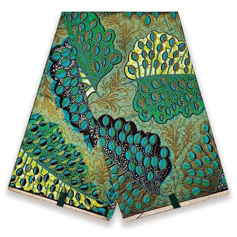 أحدث نسيج الشمع الذهبي الكبير الأفريقي 100% قطن حقيقي أنقرة شمع ناعم Pagne جودة عالية قماش الباتيك الهولندي المطبوع Tissus