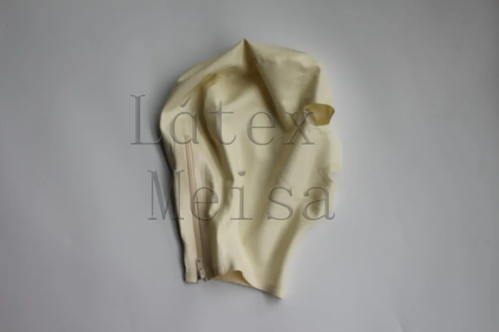 Capots en latex pour tête de coupe 3D, visage de singe blanc, capuchons en caoutchouc, narines ouvertes et bouche avec fermeture éclair au dos