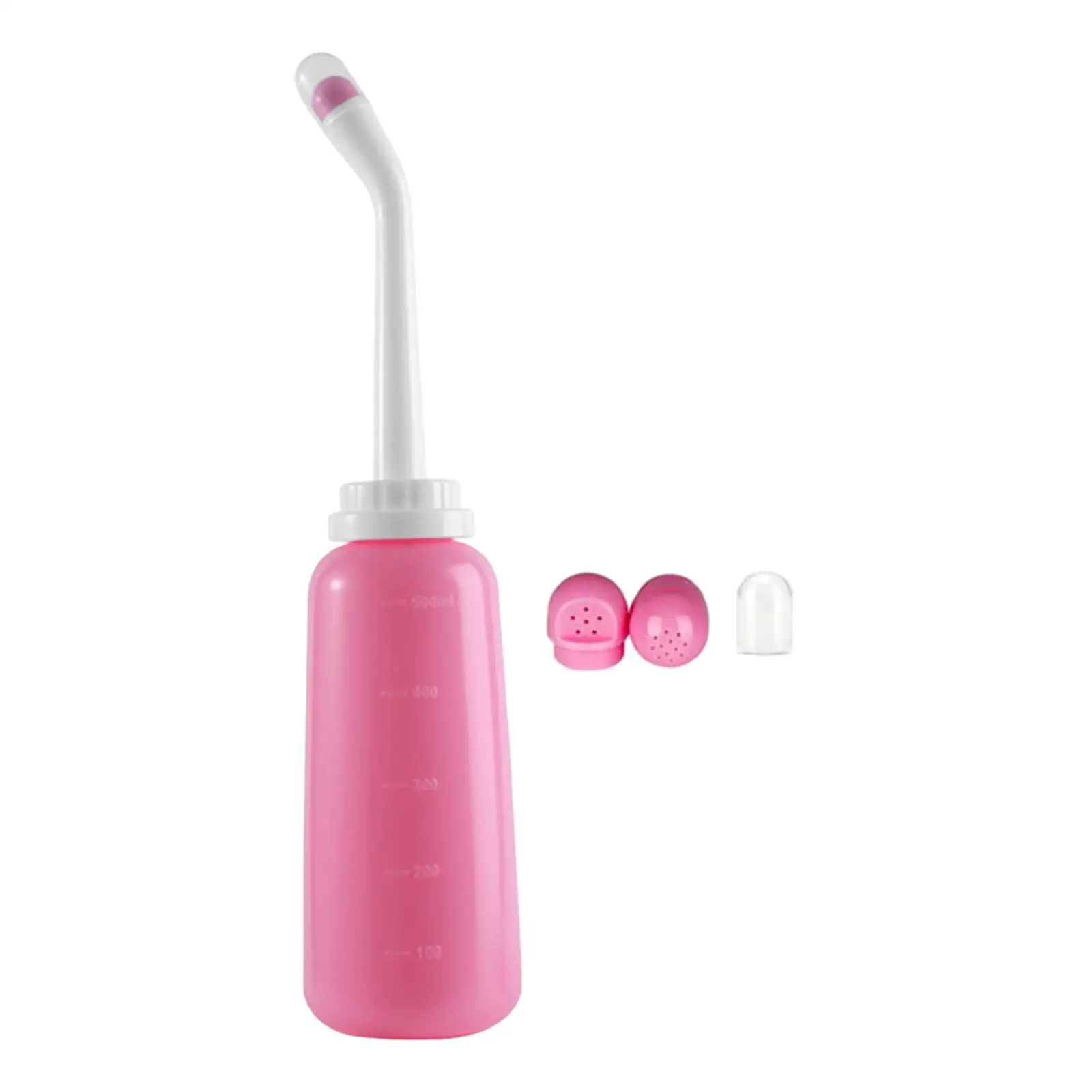 Vaginal Douche Cleaner Perineal Cleansing with Dual Nozzles 500ml Postpartum Care Women Bidet Bottle with Dustproof Cover TPE