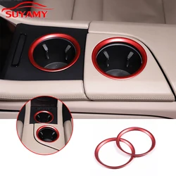 For Porsche Taycan 2019-2026 Car Central Control Water Cup Holder Aluminum alloy Trim Ring Prevent Attrit Car Accessories