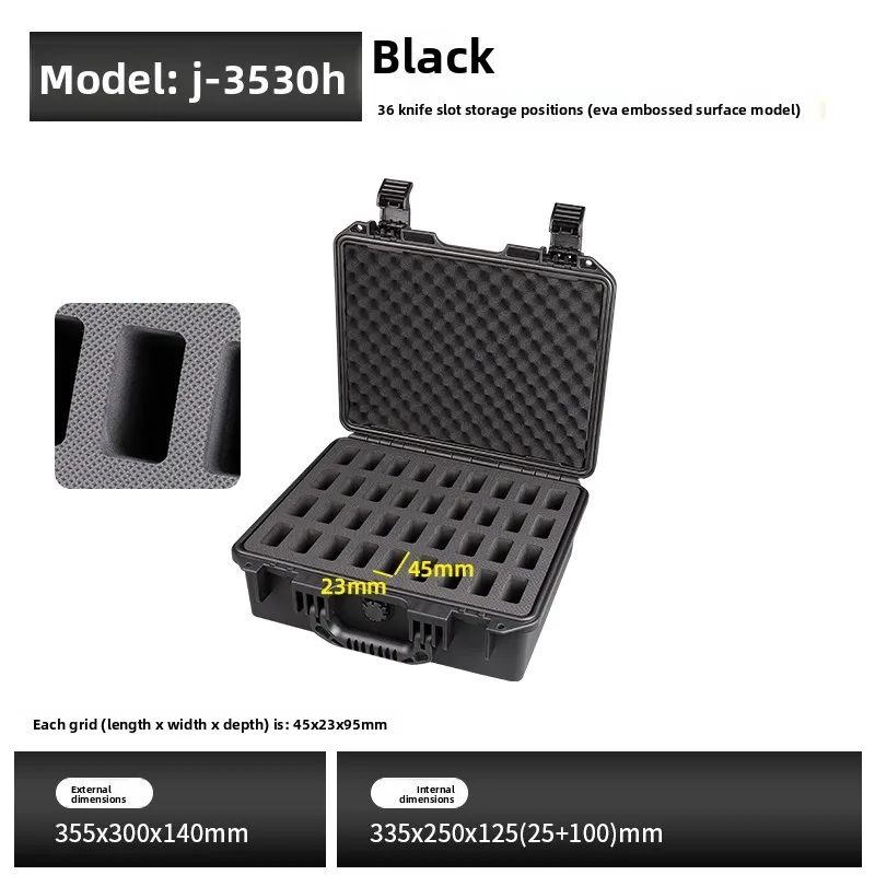 Knife Storage Box 24 Slots /36 Slots, 12/15 Inch EDC Portable Folding Knife Collection Display Case