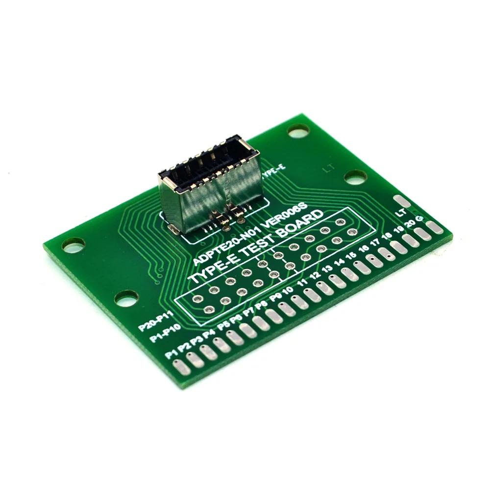 TYPE-E female A KEY test board full 20P with PCB male USB 3.1 connector TYPE-C