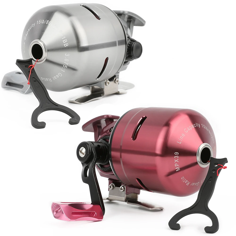 

Archery Compound Bow Bowfishing Reel CNC Machined 3.9:1 Gear Ratio 7 Bearing Archery Hunting Shooting Outdoor Sports