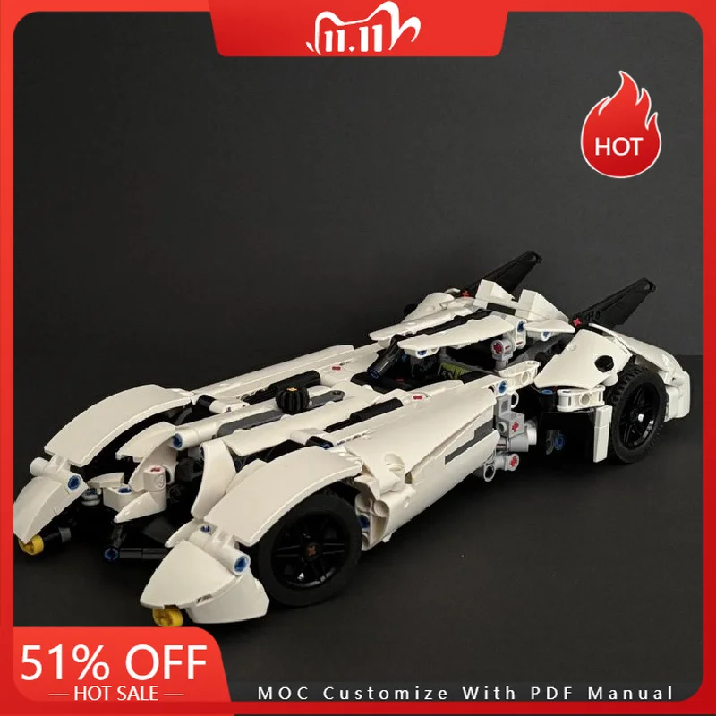 

690 Parts Retro Cool Racing Supercar Model Moc Building Blocks Technic Vehicle Bricks Display Toys Kids Adults Christmas Gifts