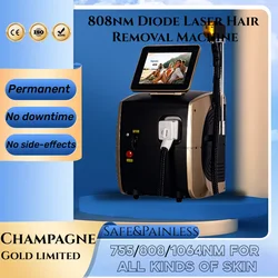 2024 New 808nm Diode Laser Hair Removal Machine 755 1064 808nm Ice Platinum Painless epilator Champagne Gold limited