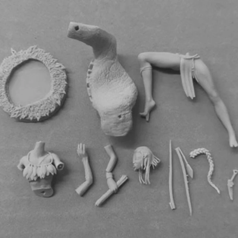 Figura in resina Na'vi Principessa Scala 1/24 75mm Altezza verticale Kit modello Fai da te Figurine smontate e giocattoli Diorama non verniciati