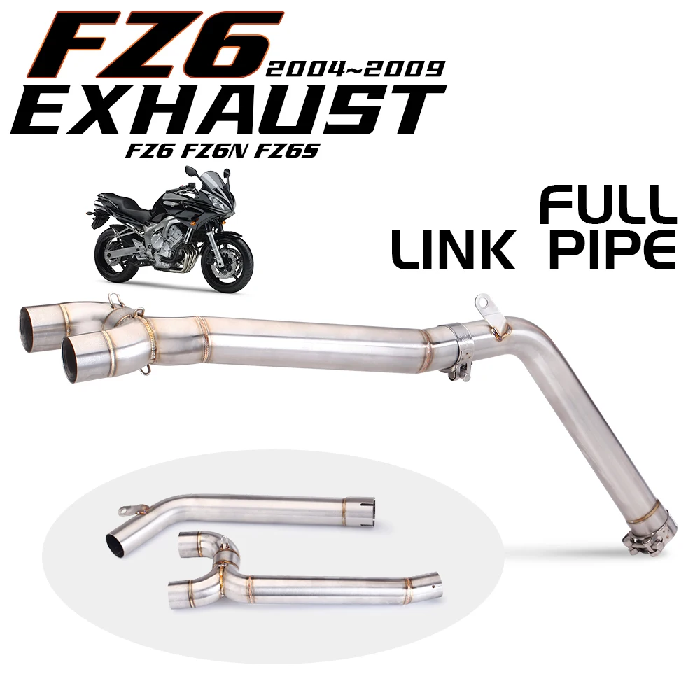 FZ6S FZ6N Fazer600 S2 Motorcycle Exhaust Muffler Connecter Middle Pipe For FZ-6N FZ-6S FZ6 S2 Fazer 600 Exhaust Link Pipe