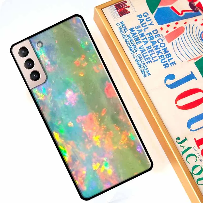 Opal Stone Iridescent Case For Samsung Galaxy S22 S21 Note 20 Ultra S8 S9 S10 Note 10 Plus S20 FE Back Cover