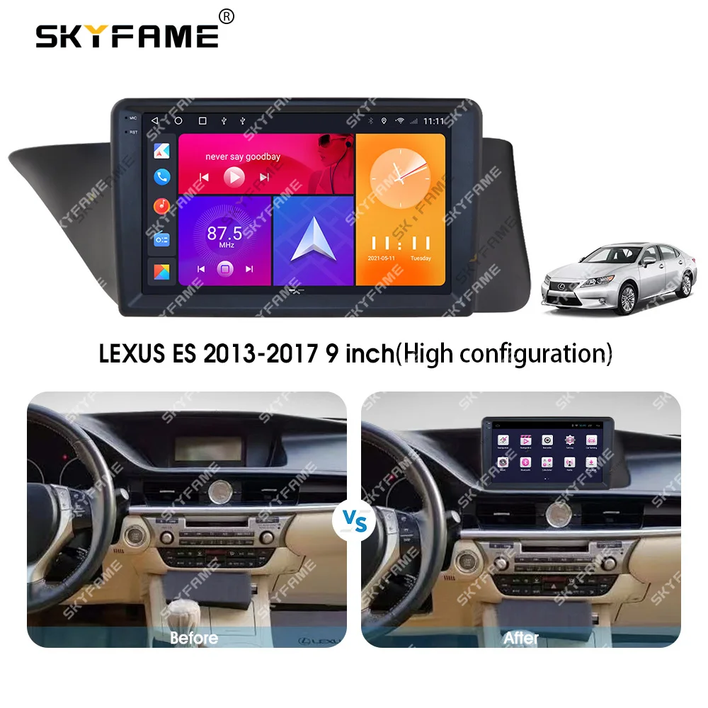 SKYFAME автомобильная рамка, лицевой адаптер, декодер Canbus Box, Android радиоприемник, комплект панели для Lexus ES ES250 ES300 ES350