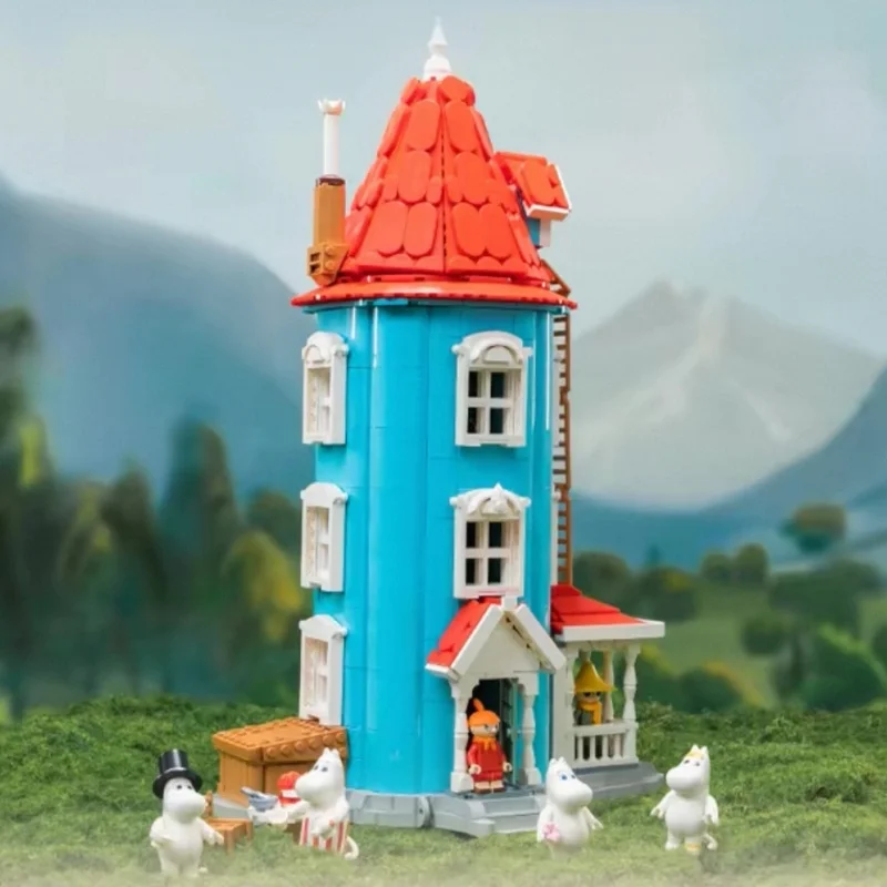 Pantasy Moomin Wandering Series Bouwstenen Klassieke samenwerking 80e verjaardag Assemblagemodel Speelgoed Desktop Ornament Cadeau