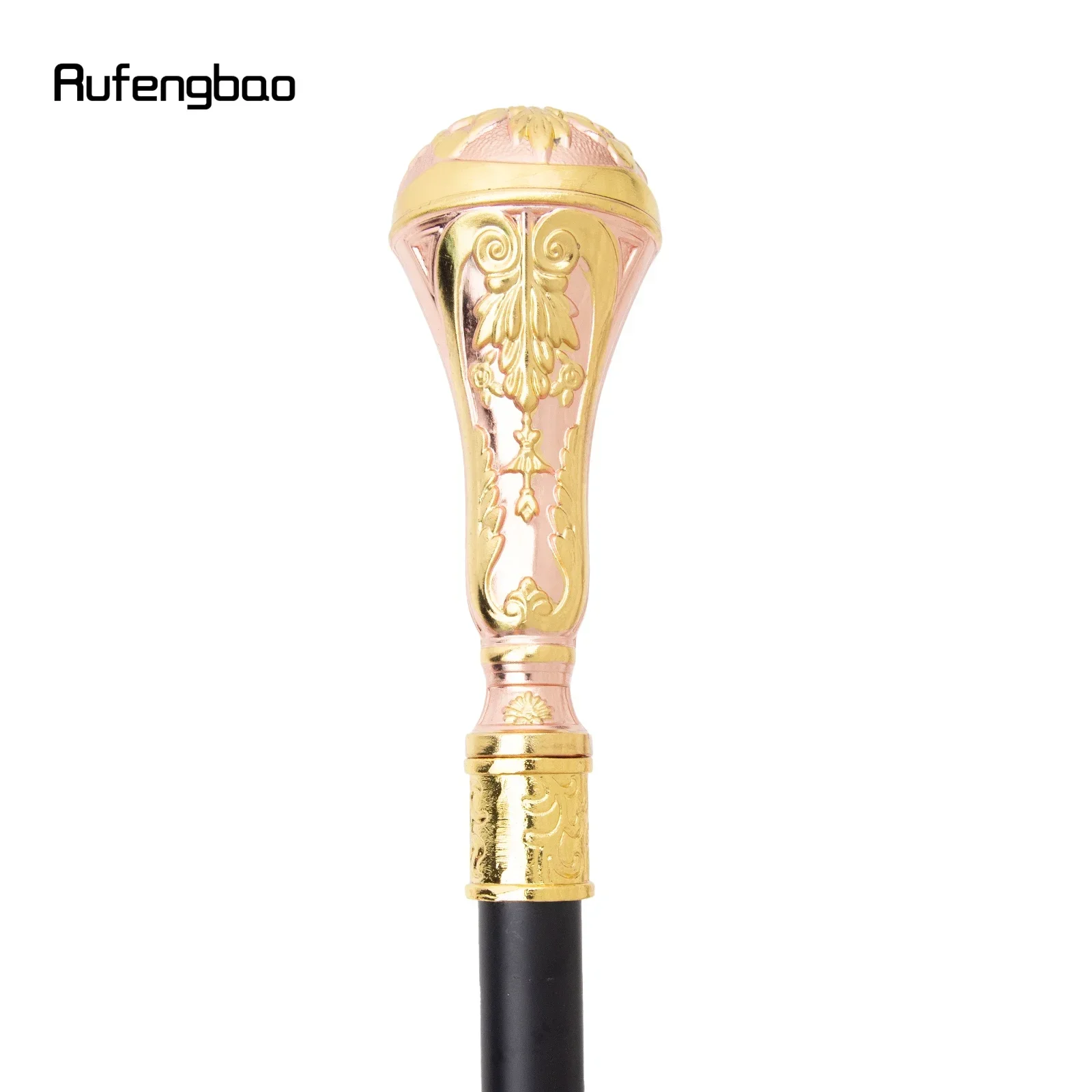 Золотисто-розовая роскошная модная трость с круглой ручкой для вечеринки, декоративная трость для выступлений, сценическая трость 90 см
