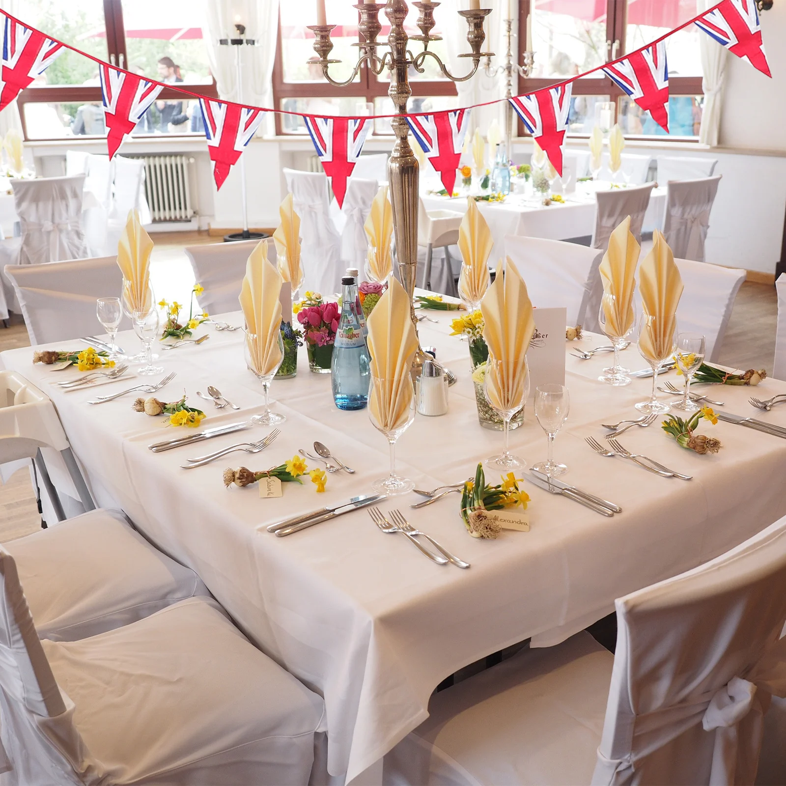 

2pcs Uk Flag Tent Banner Cotton Lightweight Hanging Decorative Party Bunting For Festival Home School Hotel Event