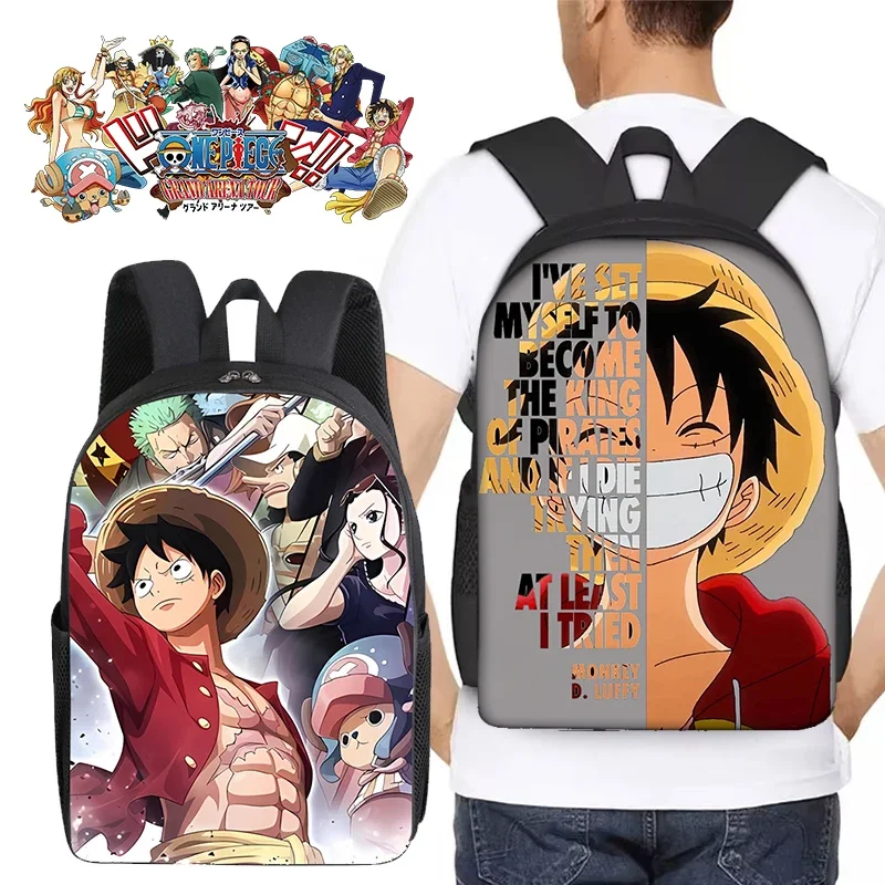 One Piece Luffy SchoolBag Primary School Bookbag Large-capacity Kid Backpack Boy Knapsack Highquality Backpack Laptop Bag Gift