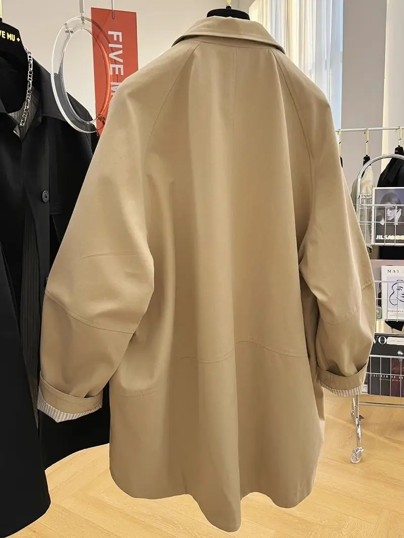 Trench con colletto a POLO da donna nuova primavera/estate giacca da ufficio impiombata Casual allentata