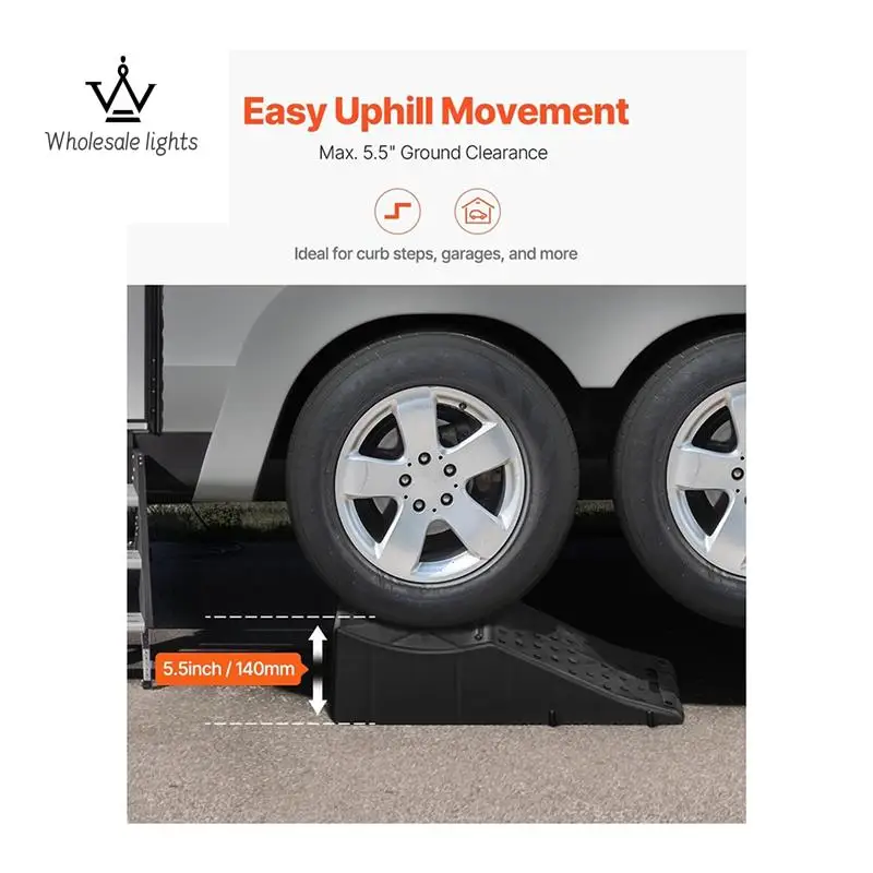 

Car Ramp Low Profile Car Service Ramp 20000 Lbs/10 Ton Loading Capacity 5.5" Lift Height Car Ramp Heavy Duty Tire Ramp