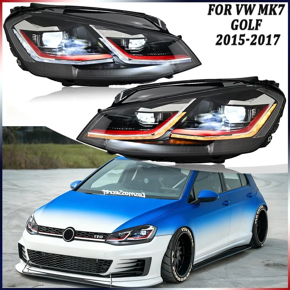 

1Set LED Projector Headlights Assembly For 2013-2017 VW Golf GTI MK7 Front Lamp Animation Pair Headlamp Accessories