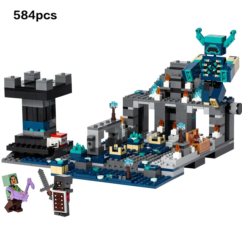 متوافق مع 21246 Minecraft Dark World Wars: ألعاب مكعبات البناء من Guardian Sword Outpost