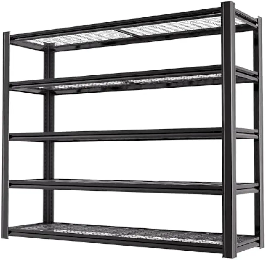 Heavy Duty 5 Tier Garage Shelving 5000 Lbs Capacity Adjustable Metal Storage Unit For Garage Basement Warehouse Workshop 62 W 24