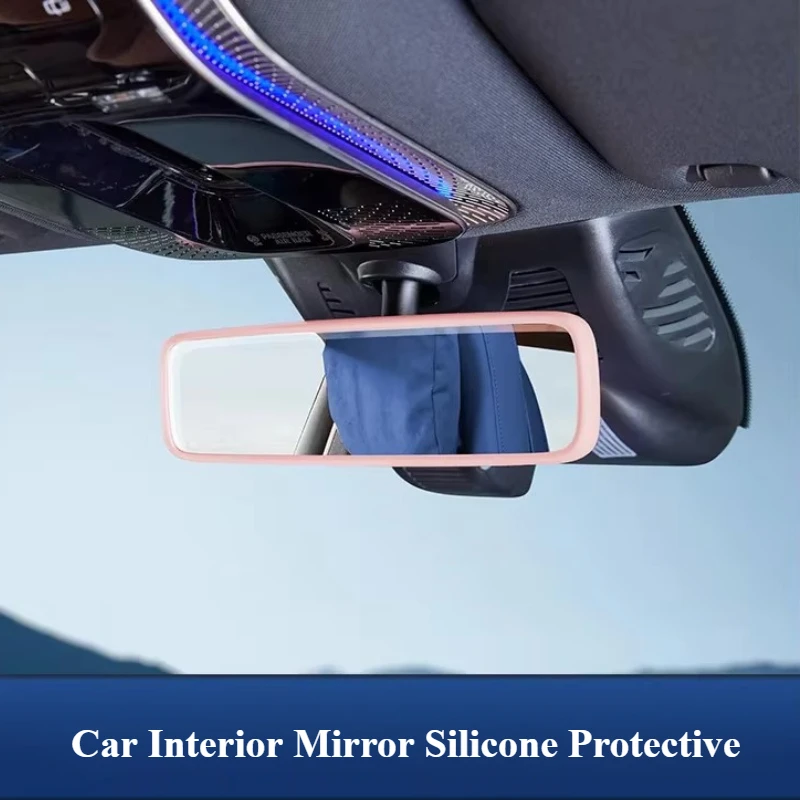 For BYD Qin/Song/Yuan PLUS/Frigate 07/Han/Seal Dolphin/Tang Car Interior Mirror Silicone Protective Case Car Refit Accessories