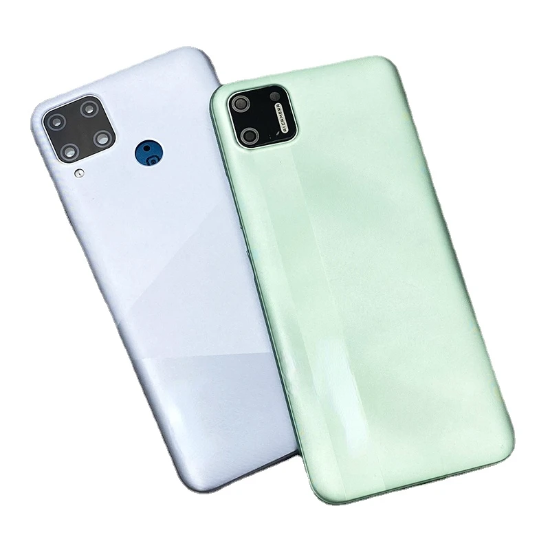 For Realme C11 2020 Back Cover Rear Door Panel Case Battery Cover For OPPO Realme C15 With Camera Lens