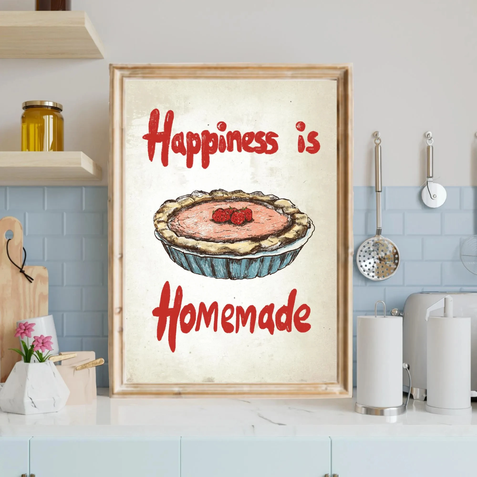 Vintage Hot Coffee Tea Time Food Cupcake Egg Lemons Posters and Prints Canvas Printing Wall Art Picture for Kitchen Cafe Decor