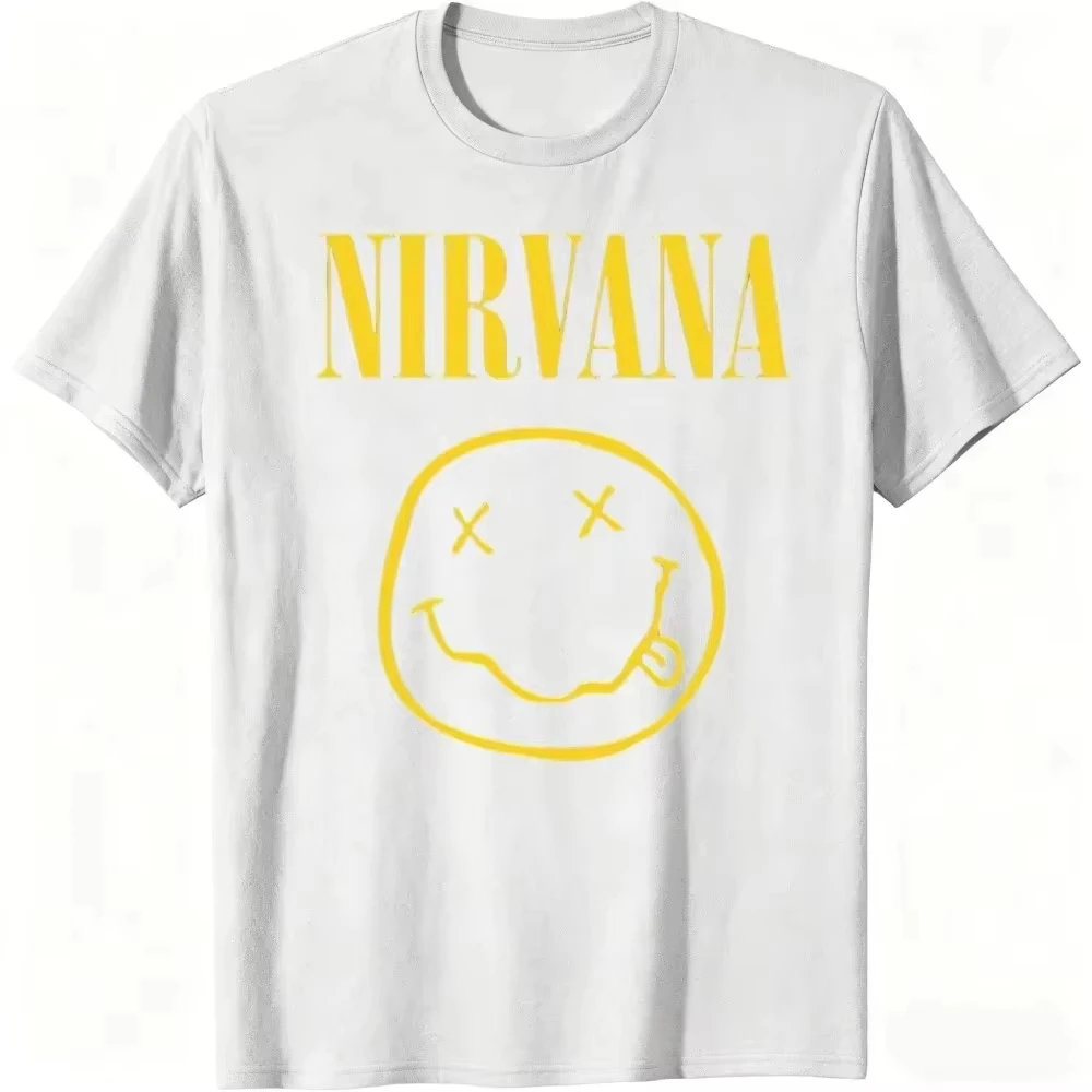 2026 Sommer-Bestseller Neues Nirvana Rockband Herren-T-Shirt im Hip-Hop-Stil, Oversized Y2K Tee für Männer und Frauen, lässig und locker geschnitten – Detail 6