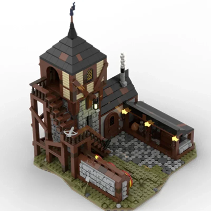 Klocki konstrukcyjne Moc Łuczniczy Poligon Starożytnego Wieku Klocki Techniczne DIY Zestaw do Składania Zabawka Konstrukcyjna dla Dzieci Prezent Świąteczny