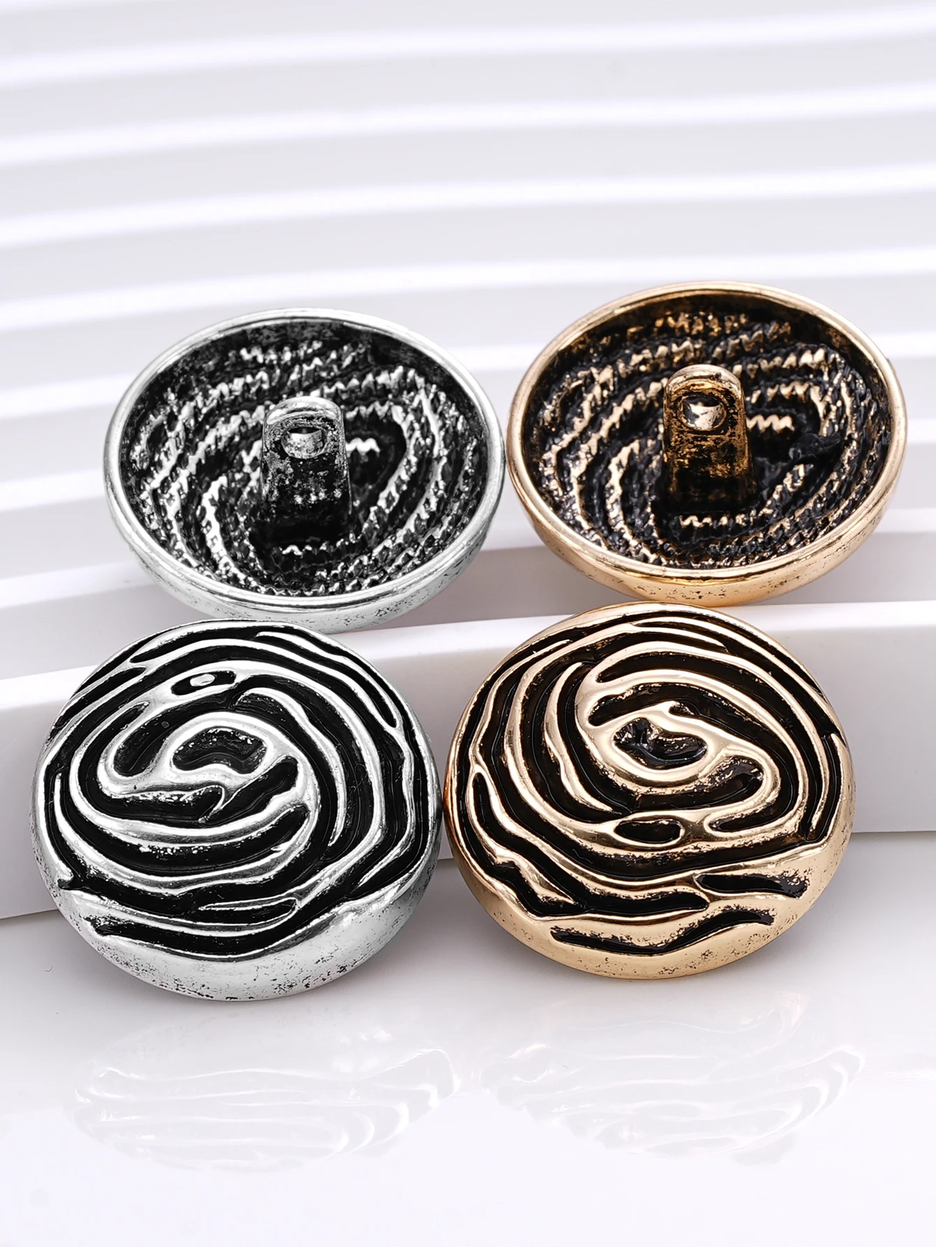 10 Stück/Set 20MM Vintage Kupfer Metallknöpfe für Kleidung, Mäntel, Nähzubehör, Knöpfe für Bekleidung, Handwerk, DIY