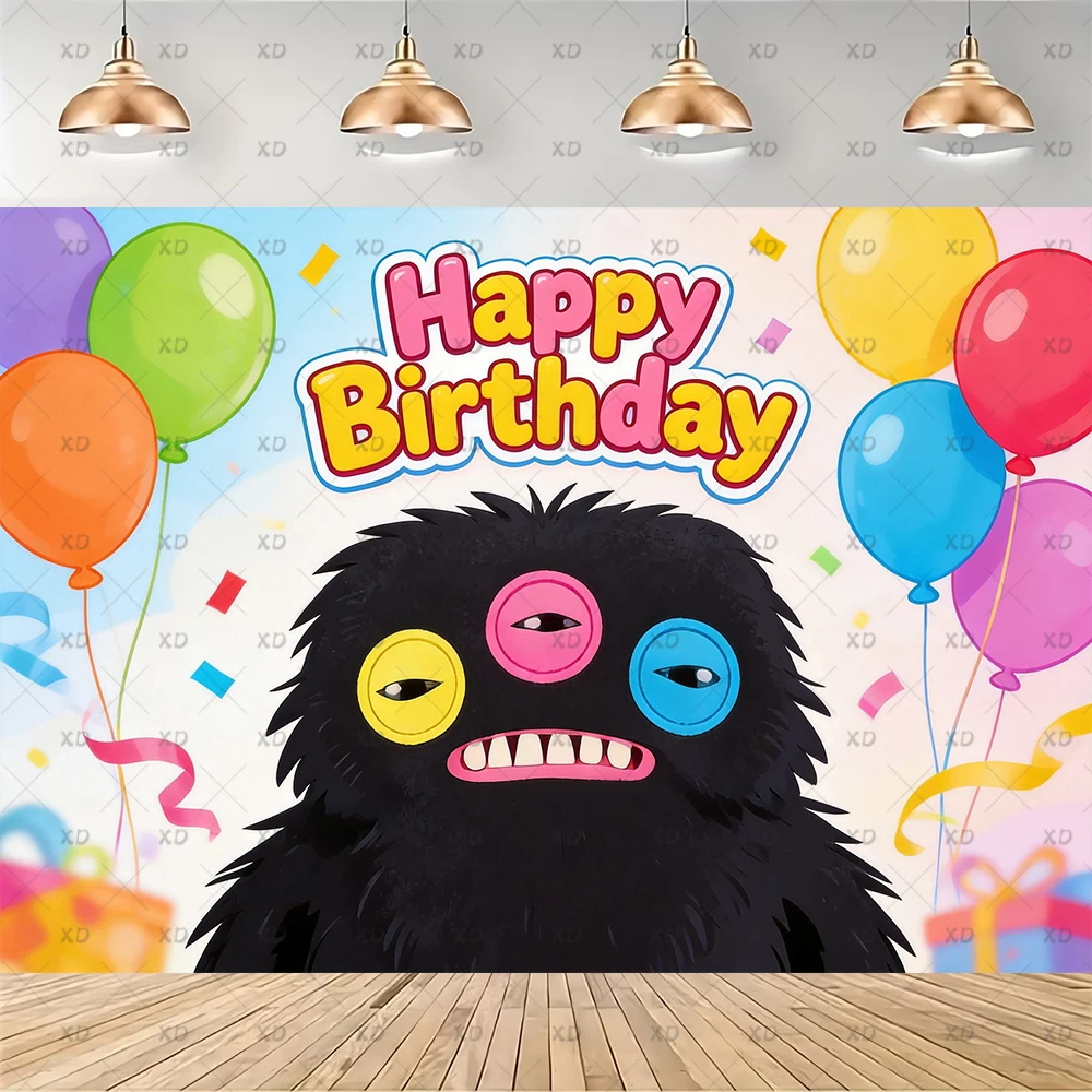 Cartoon Fuggler Themen-Geburtstagsparty Dekorations-Set Banner Zubehör Ballon-Set Tortendekoration Hintergrund Cartoon-Kulisse Kindergeschenk – Detail 7