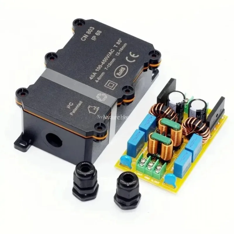 

External Four-stage EMI Filter EMC AC 220V DC Audio Power Amplifier Bar Plug