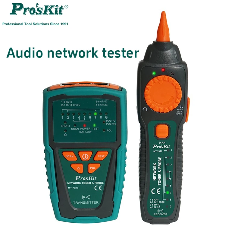 

Pro'sKit Audio Network Line Finder Line Tester Circuit Breaker Finder Suitable for Network Indoor Outdoor Wiring Maintenance Use
