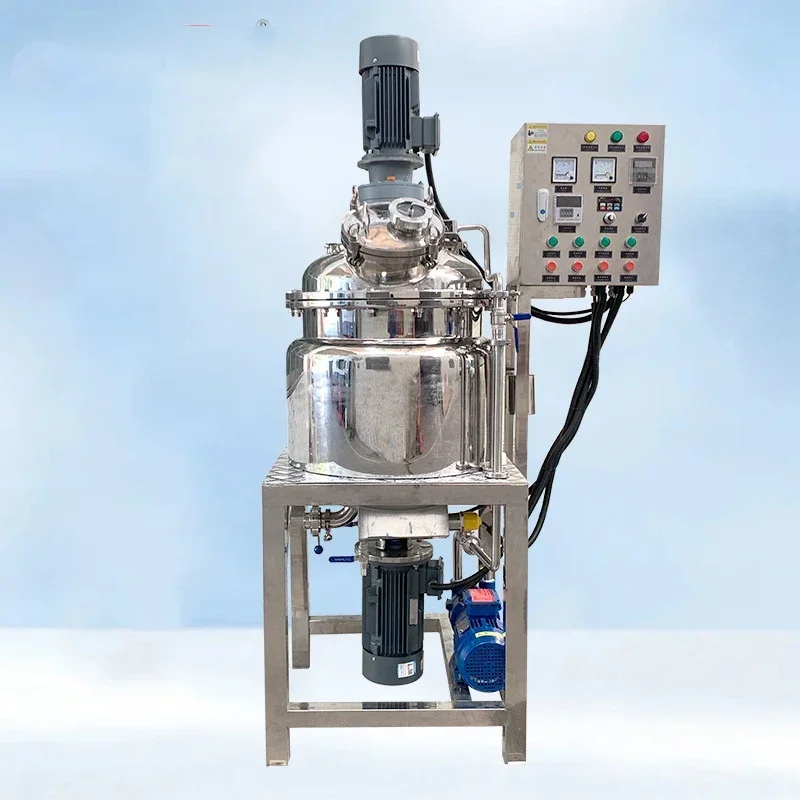 

100L Electric Heating Vacuum Homogenizing Mixer High Shear Homogenizer Mixing Equipment For Cosmetic Cream Making