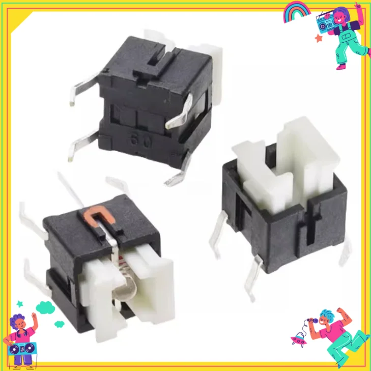 

10PCS Soft-Touch LED Light Key Switch 6*6 Direct-Insert Microswitch Plug-In Button Available in 7/7.2/9mm Sizes for Electronic