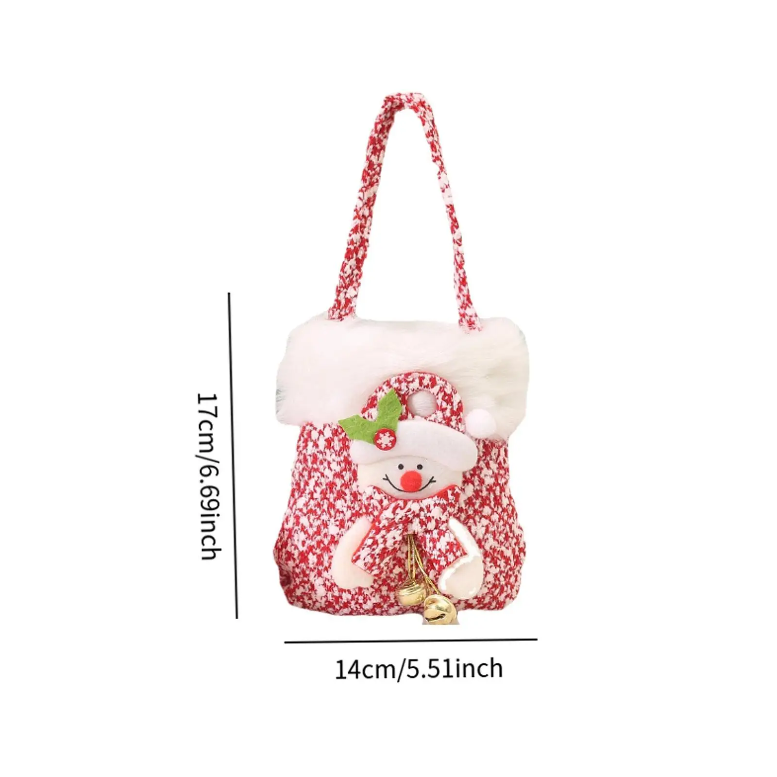 Boneca Christmas Gift Bag, Xmas Decor, Stocking Stuffer, Party Favor, Holiday Gift Pouch, Decoração de Natal, Storage Bag, Handbag