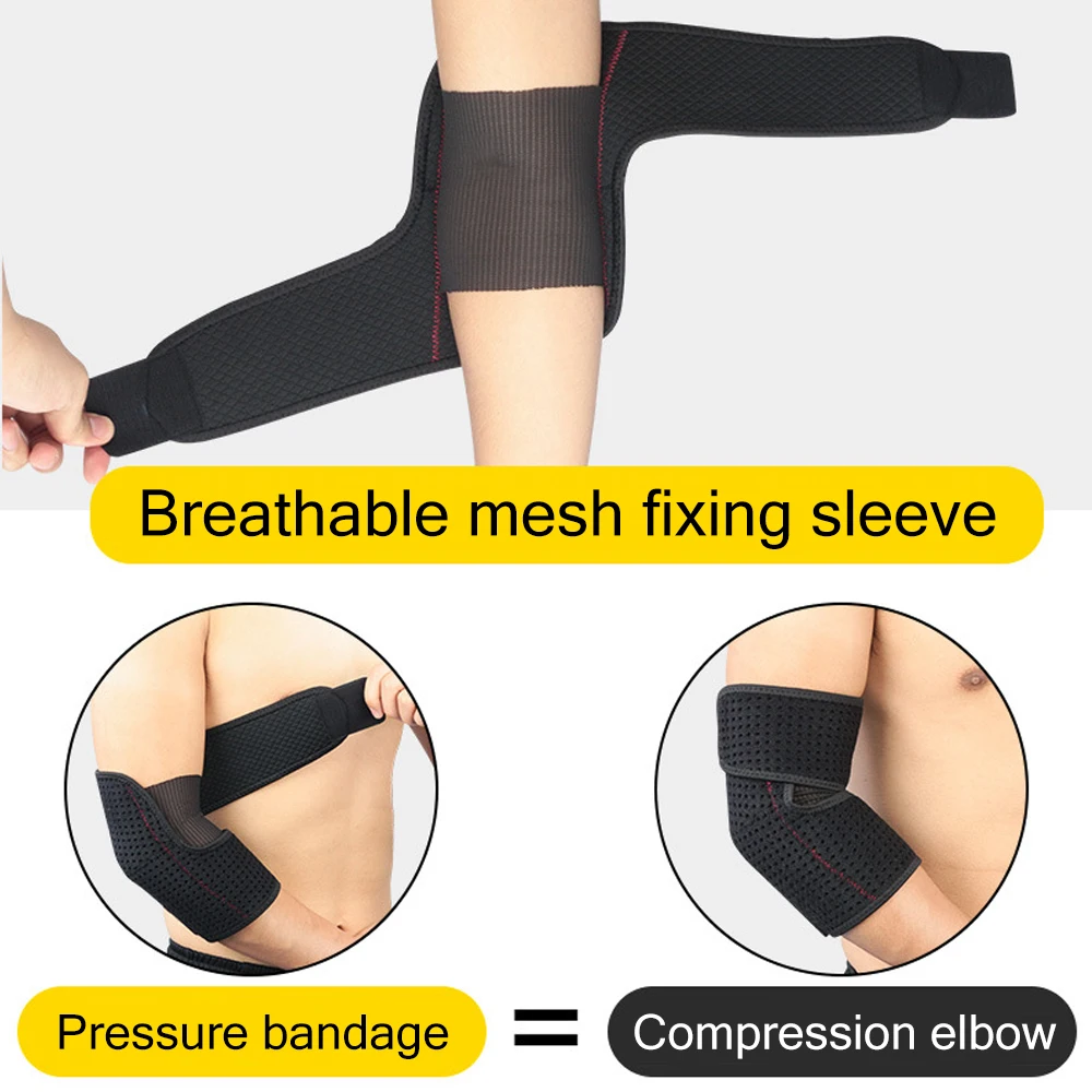 Tcare Unisex Adjustable Elbow Brace Support Breathable Compression Arm Sleeve Wrap for Joint Pain Relief, Tendonitis, Golfer New