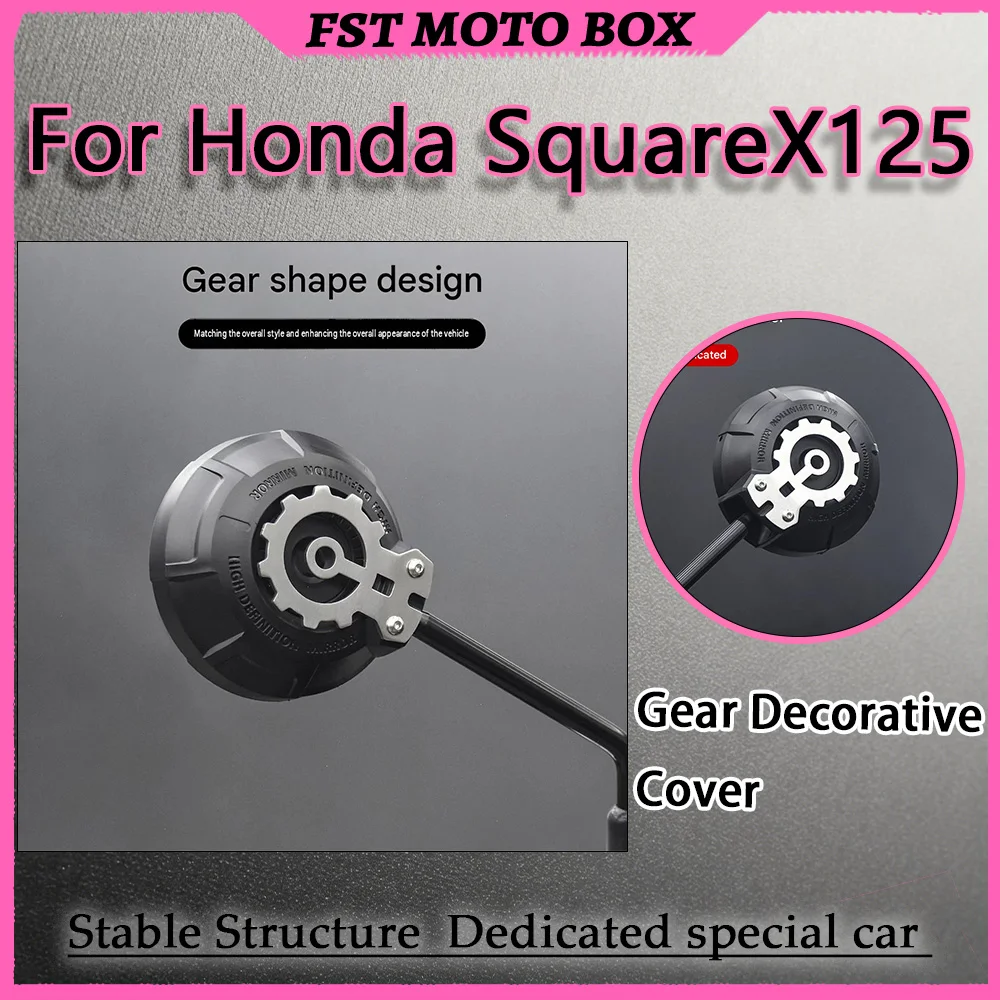 For Honda SquareX125 CNC Protected Decorative Cover Durable Impact-Resistant LongLasting Rust Prevention for Reverse Mirror Gear