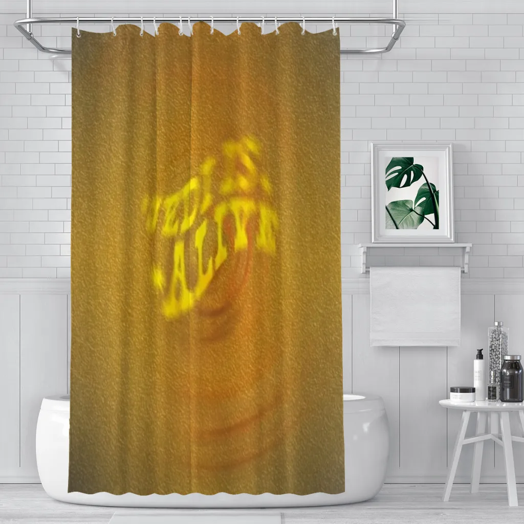 

Modern 3D Printing Dark Color Shower Curtain Landscape Bath Curtain With Hooks for Bathroom waterproof scenery