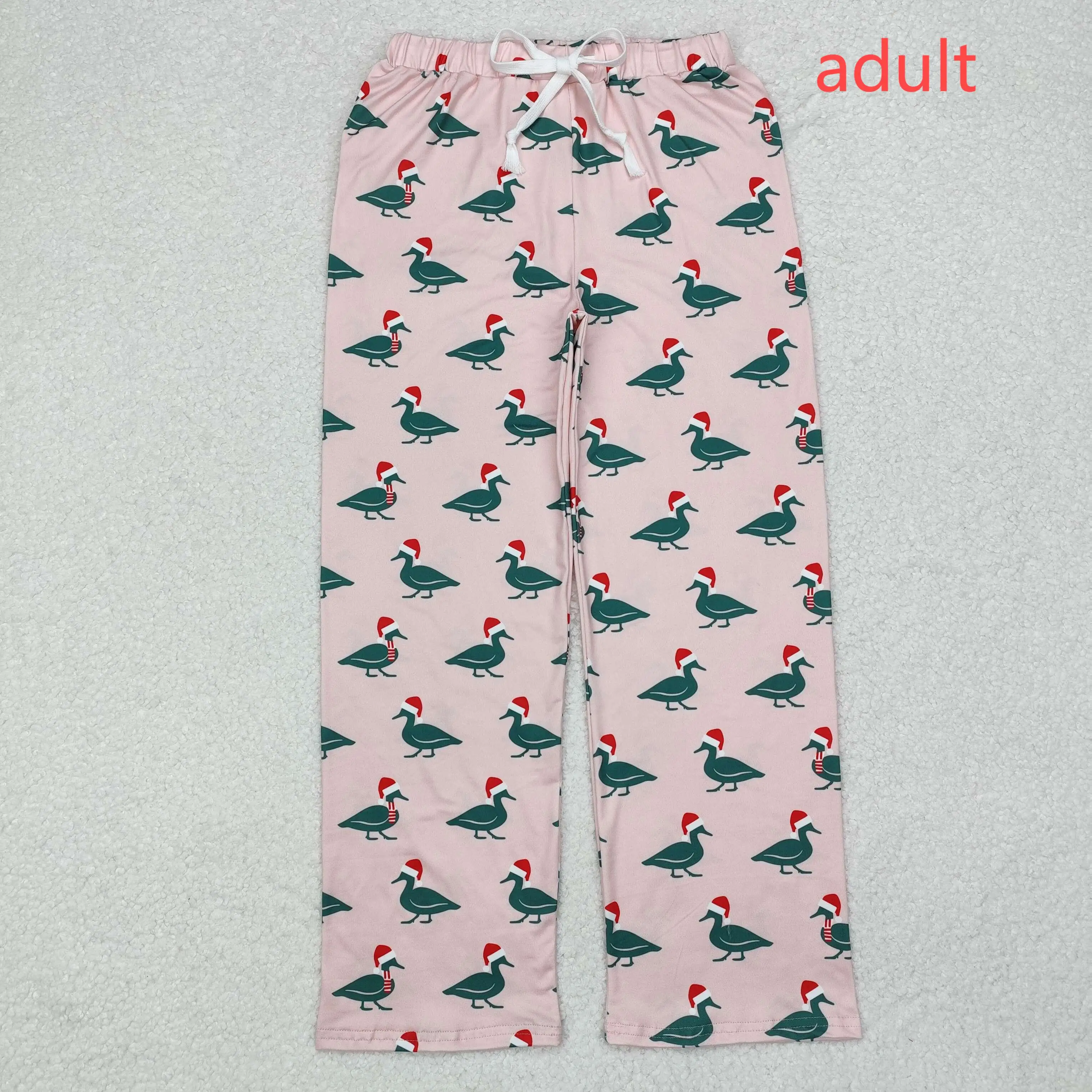 P0636 Wholesale Summer Boutique baby clothes Adult male Christmas duck green pants Wholesale Summer kids clothing